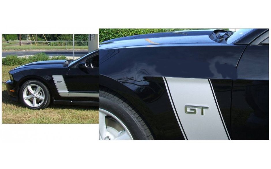 2010-12 Mustang Boss Style Side L-Stripes with 4.0L Numeral